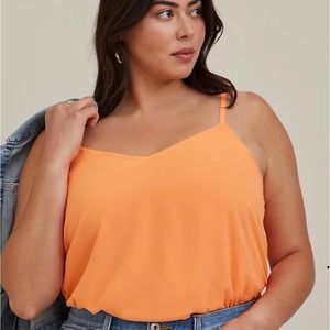 Torrid Orange SOPHIE CHIFFON SWING CAMI- New without tags- Size 1 (14/16)